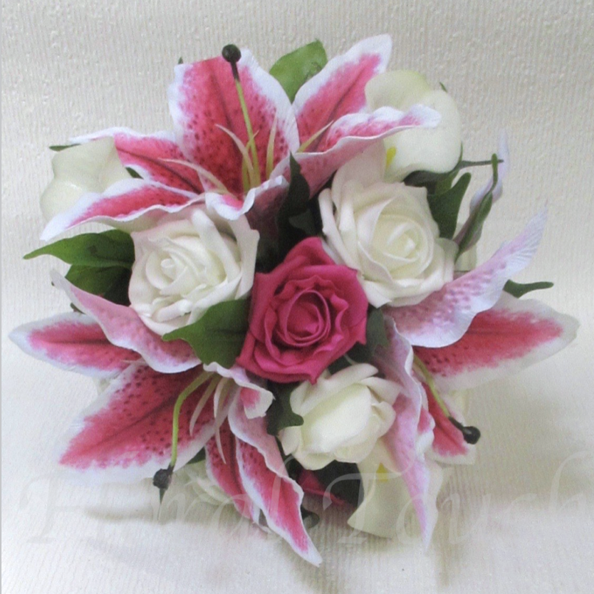 Stargazzer Tiger lily bouquets, tiger lily weddng bouquet